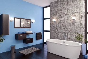 reforma bano logrono acabado azul 1